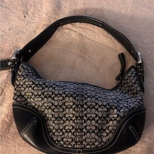 Coach Black and Gray Shoulder Bag